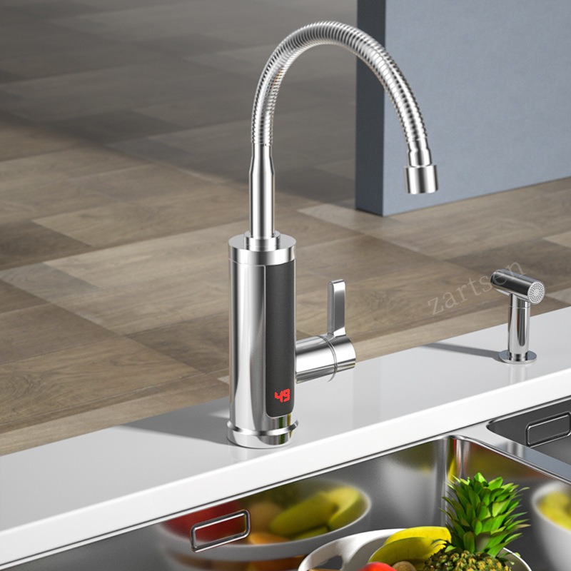 Home Improvement K&B Construction - キッチン蛇口電気タップキッチンタップ瞬間湯沸かし器加熱可能 3KW 浴室キッチン回転 360 ° 液晶ディスプレイ