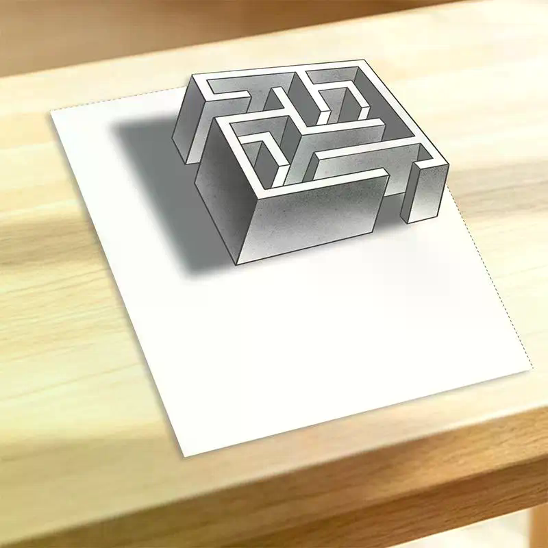 Home Improvement Books - 子供向けマジック3D立体絵画ブック、論理的思考と空間的想像力を養い、家庭でのアート学習に最適 1/4冊