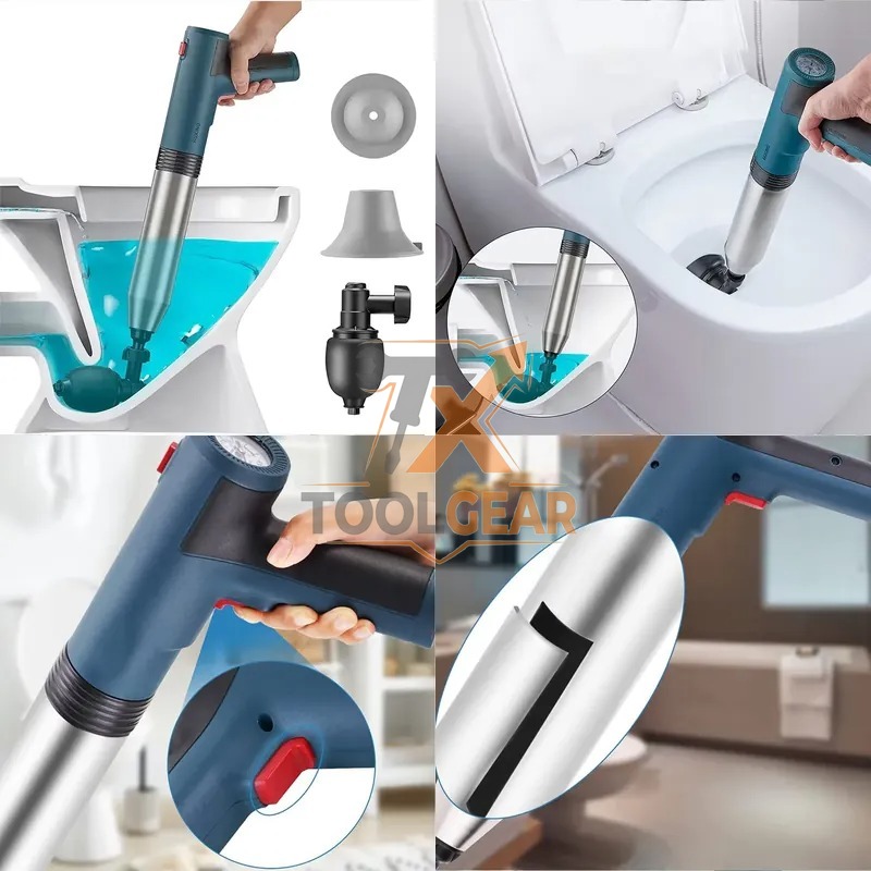 Plumbing Snake Drain - 2026年中国工場製 新型パイプ浚渫機 電動エアプレッシャー配管工具 トイレプランジャー 高圧スネーク排水溝詰まり除去ツール