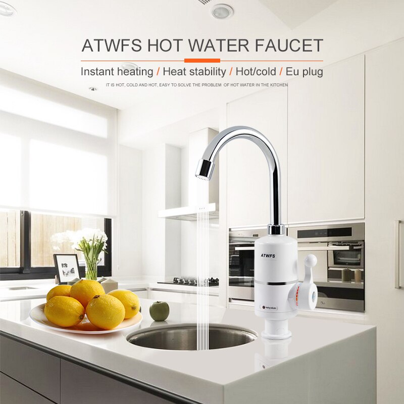 Home Improvement K&B Construction - Atwfsタンクレス電気最新給湯器キッチンインスタント温水タップヒーター蛇口瞬間heater3000w