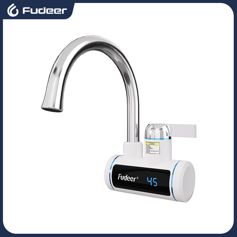 Home Improvement K&B Construction - Fudeer 電気温水器 220V キッチン蛇口 タンクレス瞬間加熱水栓 流れる温水ミキサー