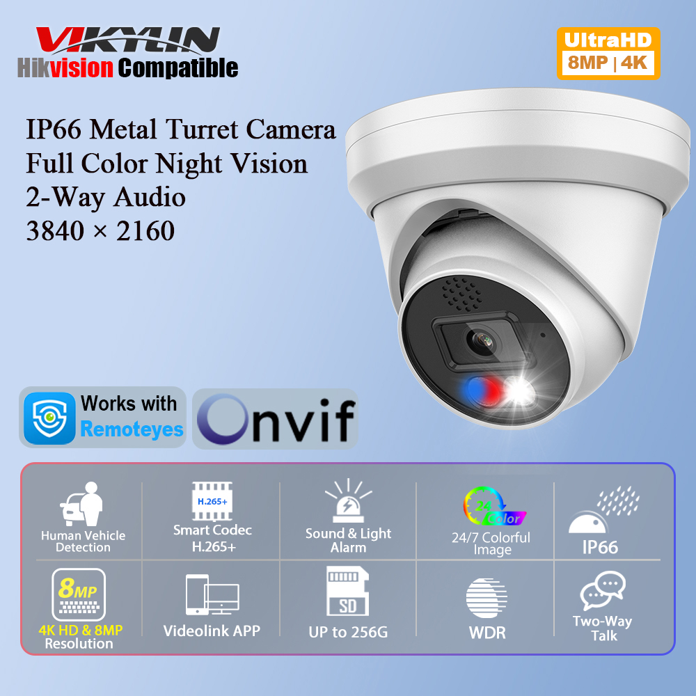 Vikylin 4K 8MP アラームフルカラー IP カメ - Home Improvement Cars のレビューと価格