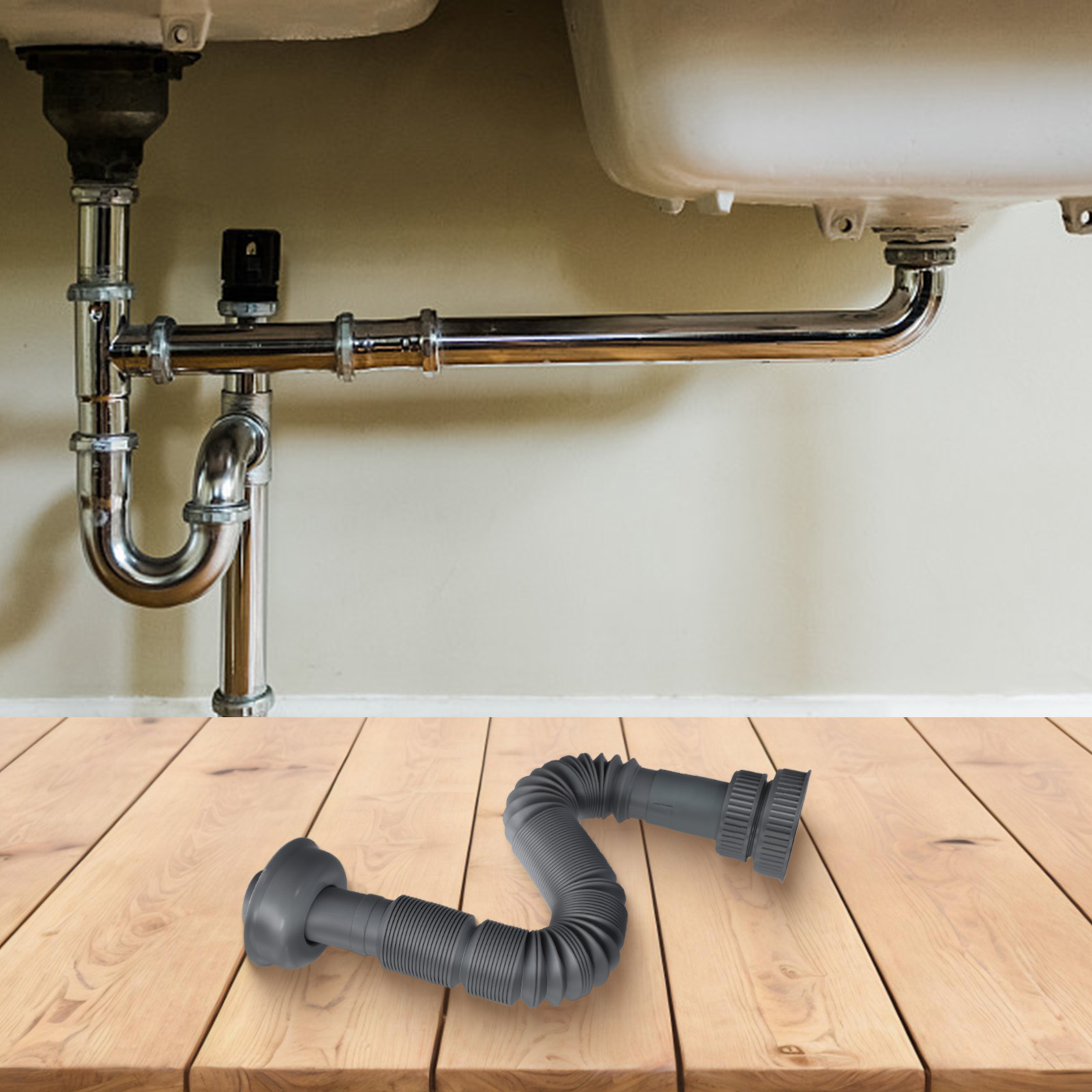 キッチンシンク排水管拡張可能な接続ホースキッチン洗面器排水管 - Home Improvement K&B Construction のレビューと価格