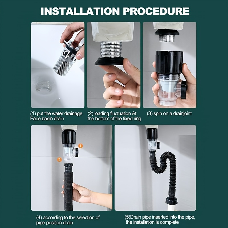 1PC 防臭調整可能なPトラップ、シンク用の耐久性のあるAB - Home Improvement K&B Construction のレビューと価格
