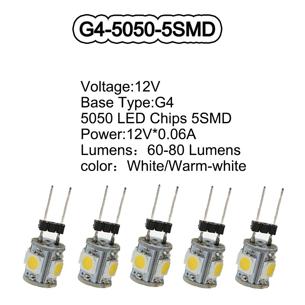 10 個 DC12V G4 5050 5 SMD LED 6 - Home Improvement Cars のレビューと価格