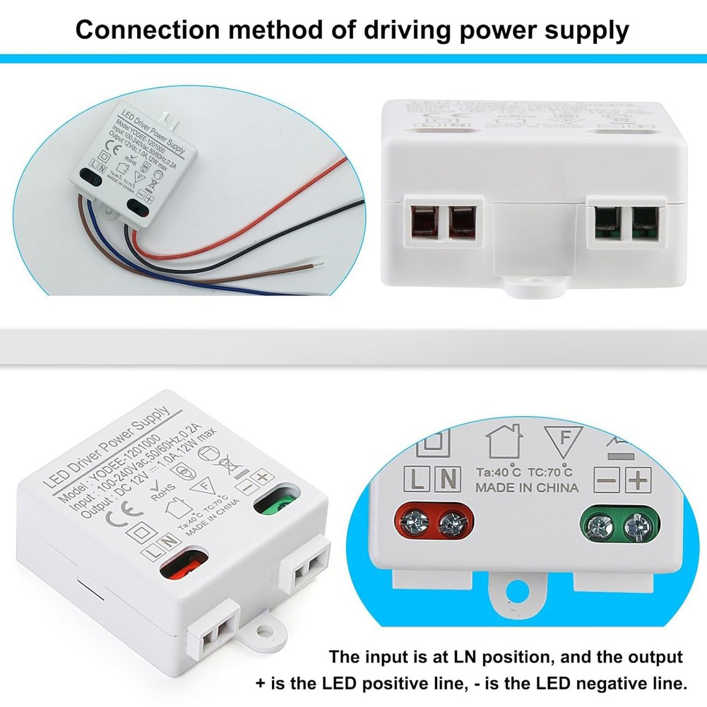 2 個のコンパクト 12W LED 電源コンバータ 100- - Home Improvement And Supply のレビューと価格